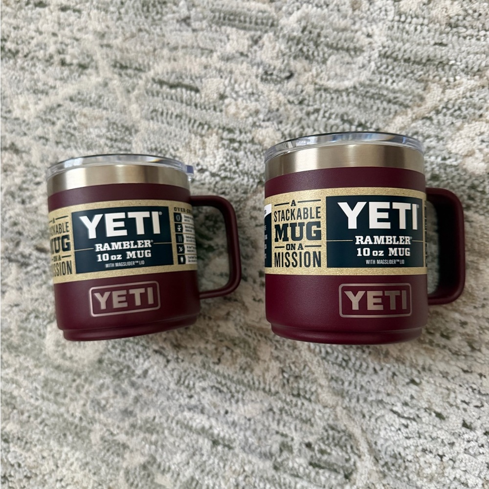 Maroon YETI Rambler 10 oz Mug, Set of 2- BRAND NEW